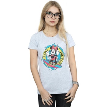Vêtements Femme T-shirts manches longues Disney Minnie Mouse Brave The Wave Gris