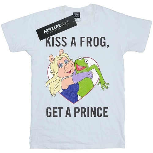 Vêtements Fille T-shirts manches longues Disney The Muppets Kiss A Frog Blanc