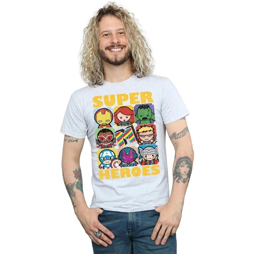 Vêtements Homme T-shirts manches longues Marvel Kawaii Super Heroes Gris
