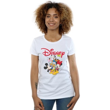 Vêtements Femme T-shirts manches longues Disney Mickey Mouse Crew Blanc