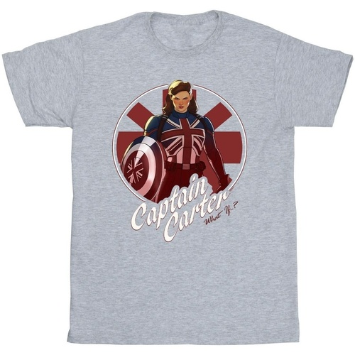 Vêtements Fille T-shirts manches longues Marvel What If Captain Carter Gris