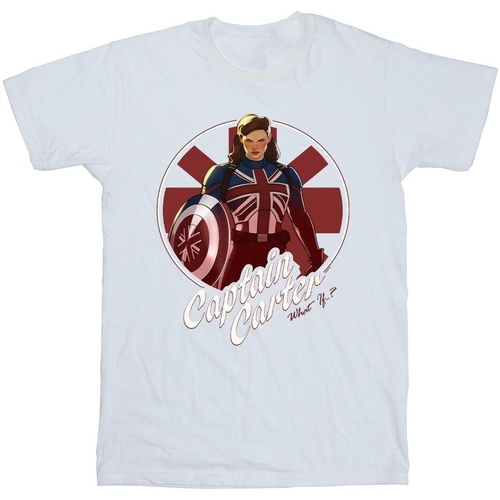 Vêtements Fille T-shirts manches longues Marvel What If Captain Carter Blanc