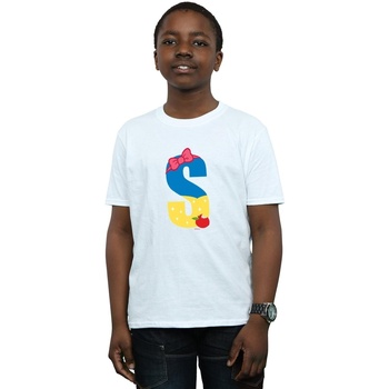 Vêtements Garçon T-shirts manches courtes Disney Alphabet S Is For Snow White Blanc