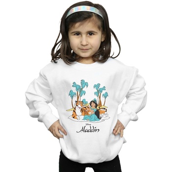 Vêtements Fille Sweats Disney Aladdin Jasmine Abu Rajah Beach Blanc