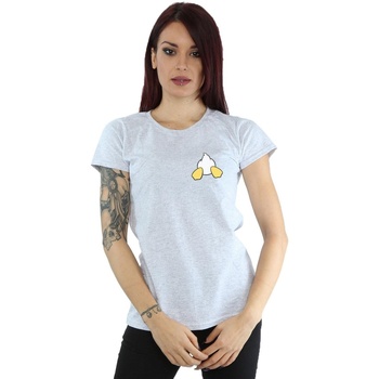 Vêtements Femme T-shirts manches longues Disney Donald Duck Backside Breast Print Gris