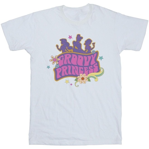 Vêtements Garçon T-shirts manches courtes Disney Princesses Groovy Princess Blanc