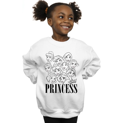 Vêtements Fille Sweats Disney Princess Multi Faces Blanc