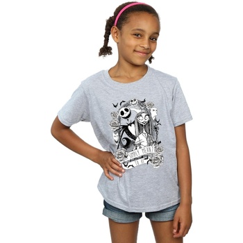 Vêtements Fille T-shirts manches longues Disney Nightmare Before Christmas Simply Meant To Be Gris