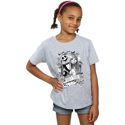 Vêtements Fille T-shirts manches longues Disney Nightmare Before Christmas Simply Meant To Be Gris