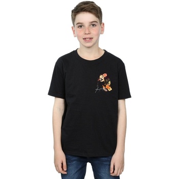 Vêtements Garçon T-shirts manches courtes Janis Joplin Floral Faux Pocket Noir