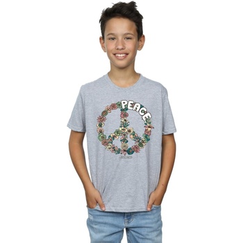Vêtements Garçon T-shirts manches courtes Woodstock Floral Peace Gris