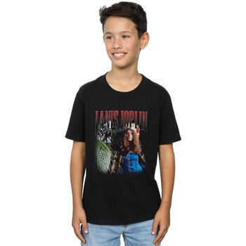 Vêtements Garçon T-shirts manches courtes Janis Joplin Baron Homage Noir