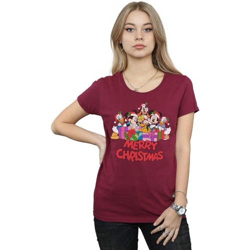 Vêtements Femme T-shirts manches longues Disney Mickey Mouse And Friends Christmas Multicolore
