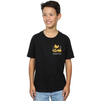Vêtements Garçon T-shirts manches courtes Woodstock Breast Logo Noir