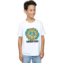 Kids embroidered logo longsleeved T-shirt White