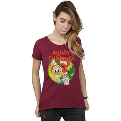 Vêtements Femme T-shirts manches longues Disney Donald Duck Merry Christmas Multicolore