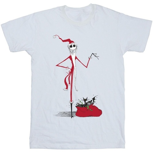 Vêtements Fille T-shirts manches longues Nightmare Before Christmas  Blanc