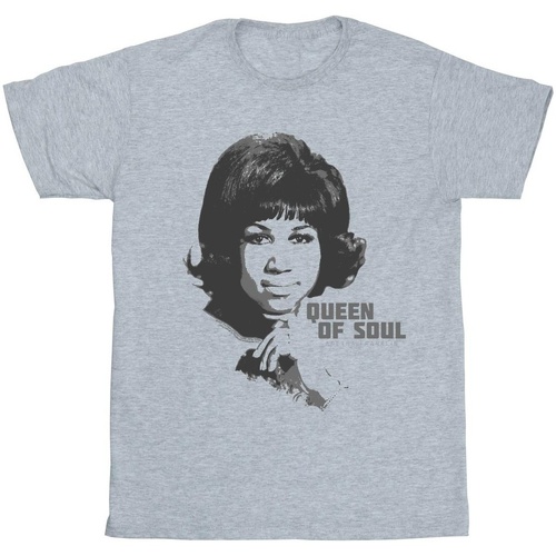 Vêtements Garçon T-shirts manches courtes Aretha Franklin Queen Of Soul Gris