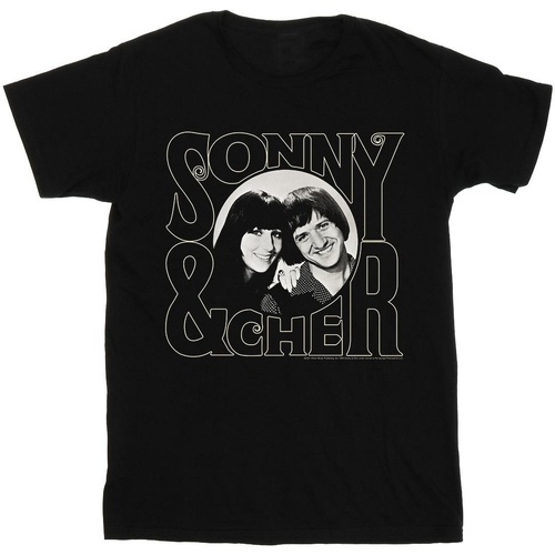 Vêtements Garçon T-shirts manches courtes Sonny & Cher Circle Photo Noir