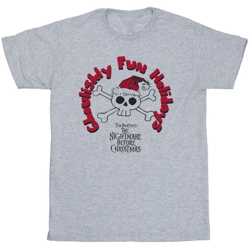 Vêtements Fille T-shirts manches longues Disney The Nightmare Before Christmas Ghouishly Fun Holidays Gris