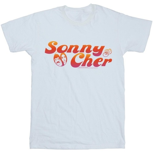 Vêtements Garçon T-shirts manches courtes Sonny & Cher Gradient Logo Blanc