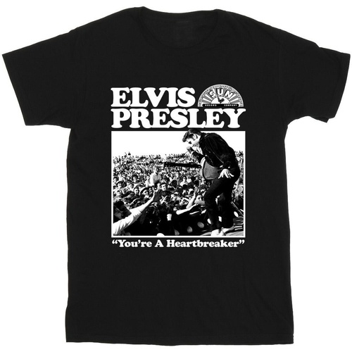 Vêtements Garçon T-shirts manches courtes Elvis A Heartbreaker Noir