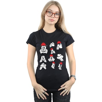 Vêtements Femme T-shirts manches longues Disney Minnie Mickey Photo Poses Noir