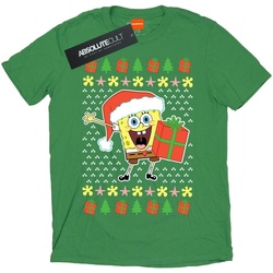Vêtements Fille T-shirts manches longues Spongebob Squarepants Ugly Christmas Vert