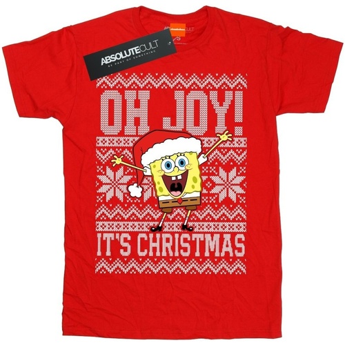 Vêtements Fille T-shirts manches longues Spongebob Squarepants Oh Joy! Christmas Rouge