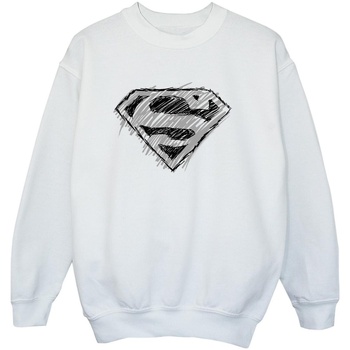 Vêtements Garçon Sweats Dc Comics Superman Logo Sketch Blanc