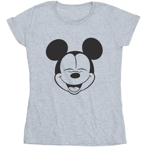 Vêtements Femme T-shirts manches longues Disney Mickey Mouse Closed Eyes Gris