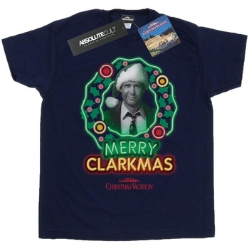 Vêtements Fille T-shirts wardrobe manches longues National Lampoon´s Christmas Va Greyscale Clarkmas Bleu