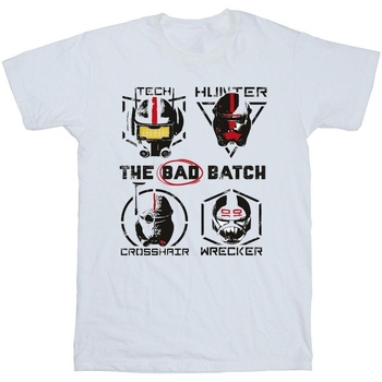Vêtements Garçon T-shirts manches courtes Star Wars: Bad Batch Clone Force 99 Blanc