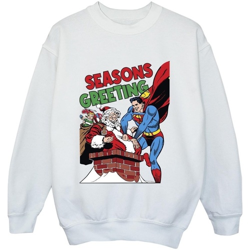 Vêtements Garçon Sweats Dc Comics Superman Santa Comic Blanc