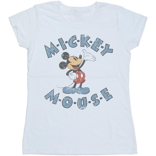 Vêtements Femme T-shirts manches longues Disney Mickey Mouse Dash Blanc