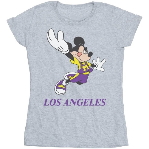 Vêtements Femme T-shirts manches longues Disney Mickey Mouse Los Angeles Gris