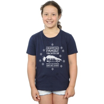 Vêtements Fille T-shirts manches longues National Lampoon´s Christmas Va  Bleu