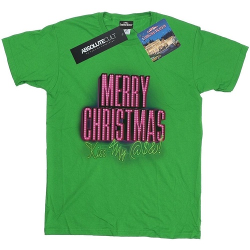 Vêtements Fille T-shirts wardrobe manches longues National Lampoon´s Christmas Va Kiss My Ass Vert