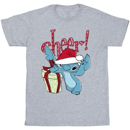 Vêtements Homme T-shirts manches longues Disney Lilo And Stitch Cheer Gris