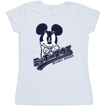 Vêtements Femme T-shirts manches longues Disney Mickey Mouse Japanese Blanc