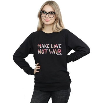Vêtements Femme Sweats Woodstock Make Love Not War Floral Noir