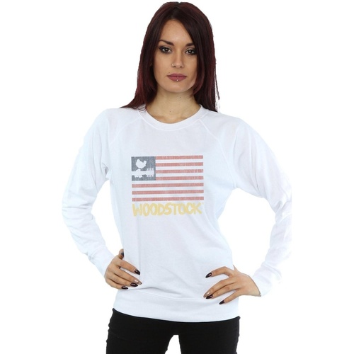 Vêtements Femme Sweats Woodstock Distressed Flag Blanc