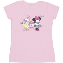 Vêtements Femme T-shirts manches longues Disney Minnie Daisy Beach Mode Rouge