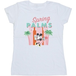 Vêtements Femme T-shirts manches longues Disney Minnie Mouse Spring Palms Blanc