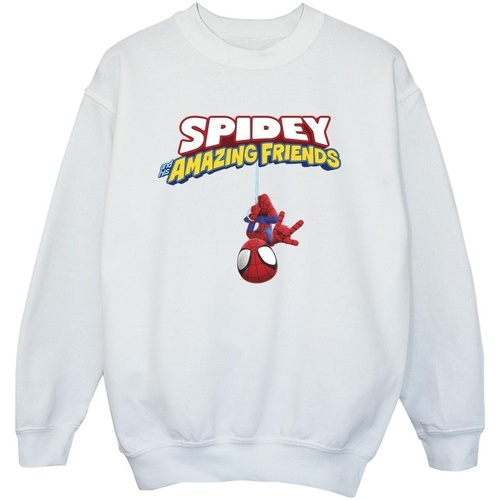 Vêtements Garçon Sweats Marvel Spider-Man Hanging Upside Down Blanc