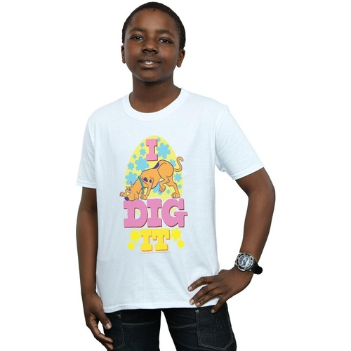Vêtements Garçon T-shirts manches courtes Scooby Doo Easter I Dig It Blanc
