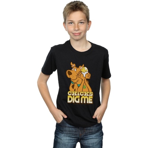 Vêtements Garçon T-shirts manches courtes Scooby Doo Chicks Dig Me Noir
