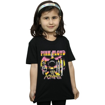 Vêtements Fille T-shirts manches longues Pink Floyd Live At Pompeii Volcano Noir