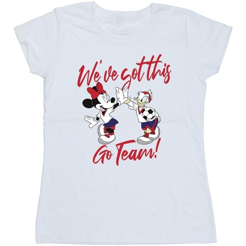 Vêtements Femme T-shirts manches longues Disney Minnie Daisy We've Got This Blanc