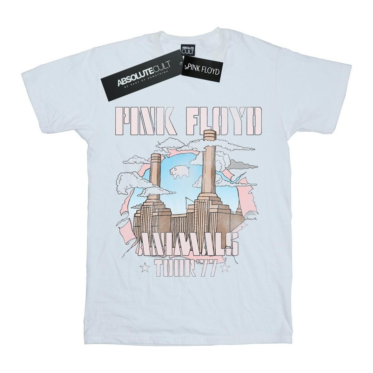 Vêtements Fille T-shirts manches longues Pink Floyd Animal Factory Blanc
